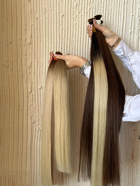 Славянские волосы в срезе <br>цена за 100 гр